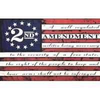 2ND AMENDMENT AMERICAN FLAG LARGE 3'X5' GUN RIGHTS FLAG