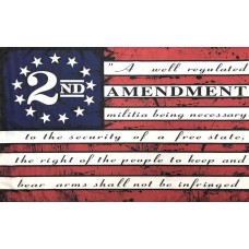 2ND AMENDMENT AMERICAN FLAG LARGE 3'X5' GUN RIGHTS FLAG