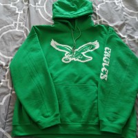 Philadelphia EAGLES kelly green hoodie throwback logo