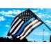THIN BLUE LINE FLAG LAW ENFORCEMENT AMERICAN FLAG W BLUE STRIPE 3'X5'