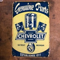 genuine chevy parts garage sign