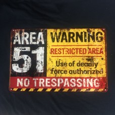 warning area 51 restricted area vintage look sign