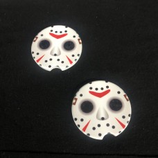friday the 13th jason voorhees sand stone car coasters *set of two