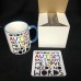 SOMEONE WITH AUTISM has taught me love needs no words gift set coffee mug 11 oz ceramic coffee mug gift set support AUTISM  gift set