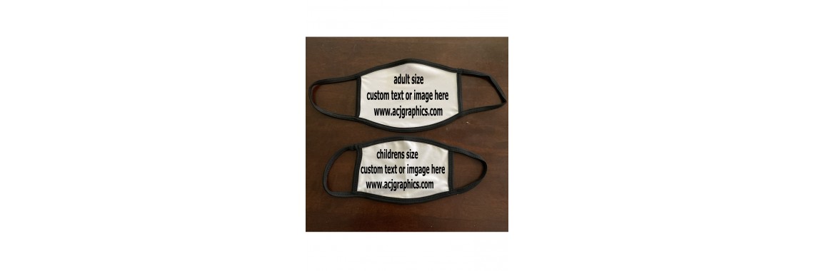 custom printed breathable face mask children and adult sizes