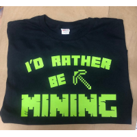 I'd rather be mining unisex youth t shirt