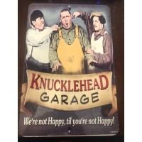 Knucklehead garage three stooges Metal sign