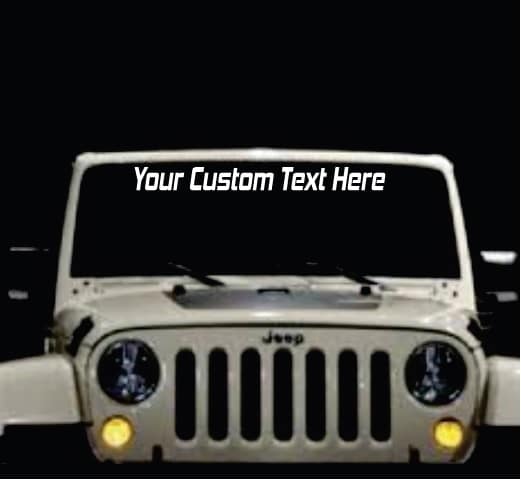 custom windshield decal JEEP 4X4 TRUCKS ANY VEHICLE