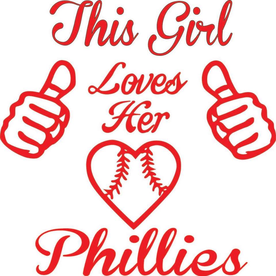 This Girl Loves Her Philadelphia Phillies Diamond Heart Baseball