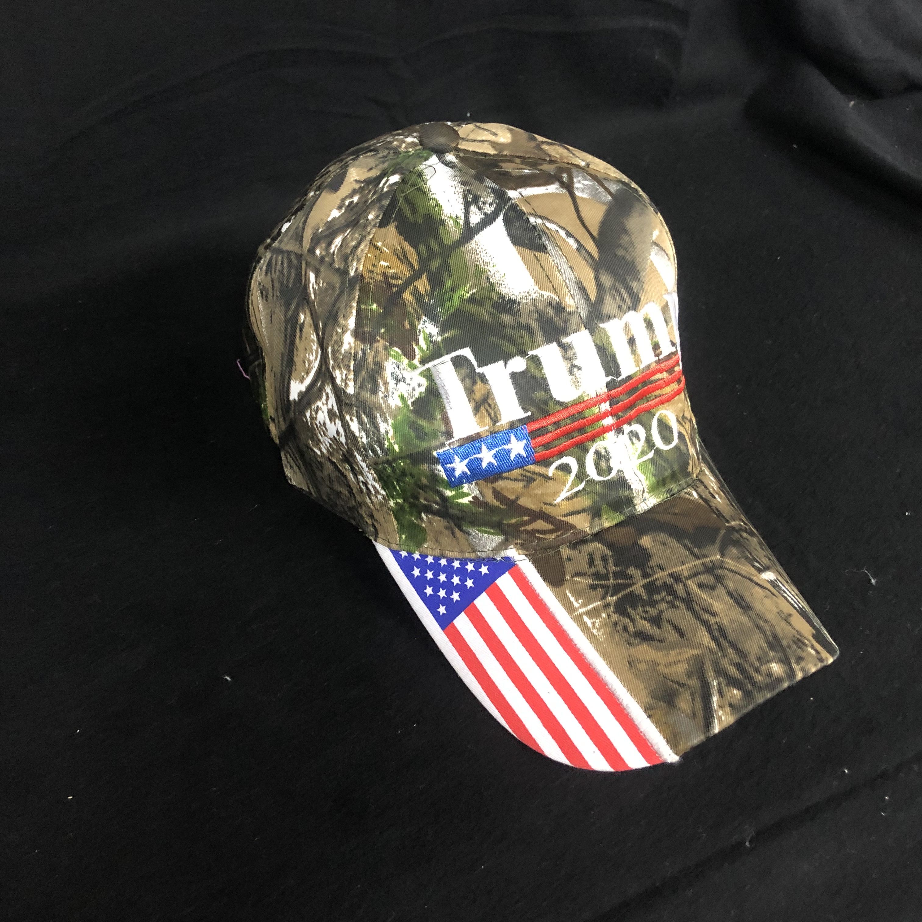 Trump 2020 camo 6 panel hat adjustable